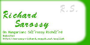 richard sarossy business card